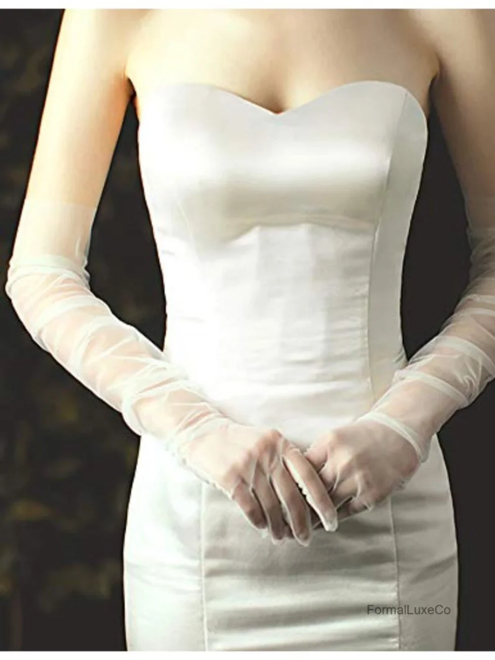 Women's Wedding Bridal Mesh Tulle Gloves Long Opera Costume Party Gloves 27